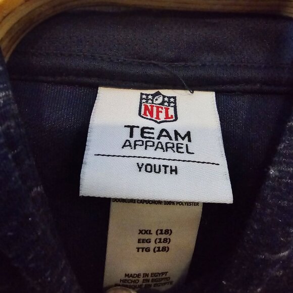 NFL Team Apparel Denver Broncos Youth Hooded Sweatshirt Size XXLY (18) Blue‎ - Picture 3 of 5